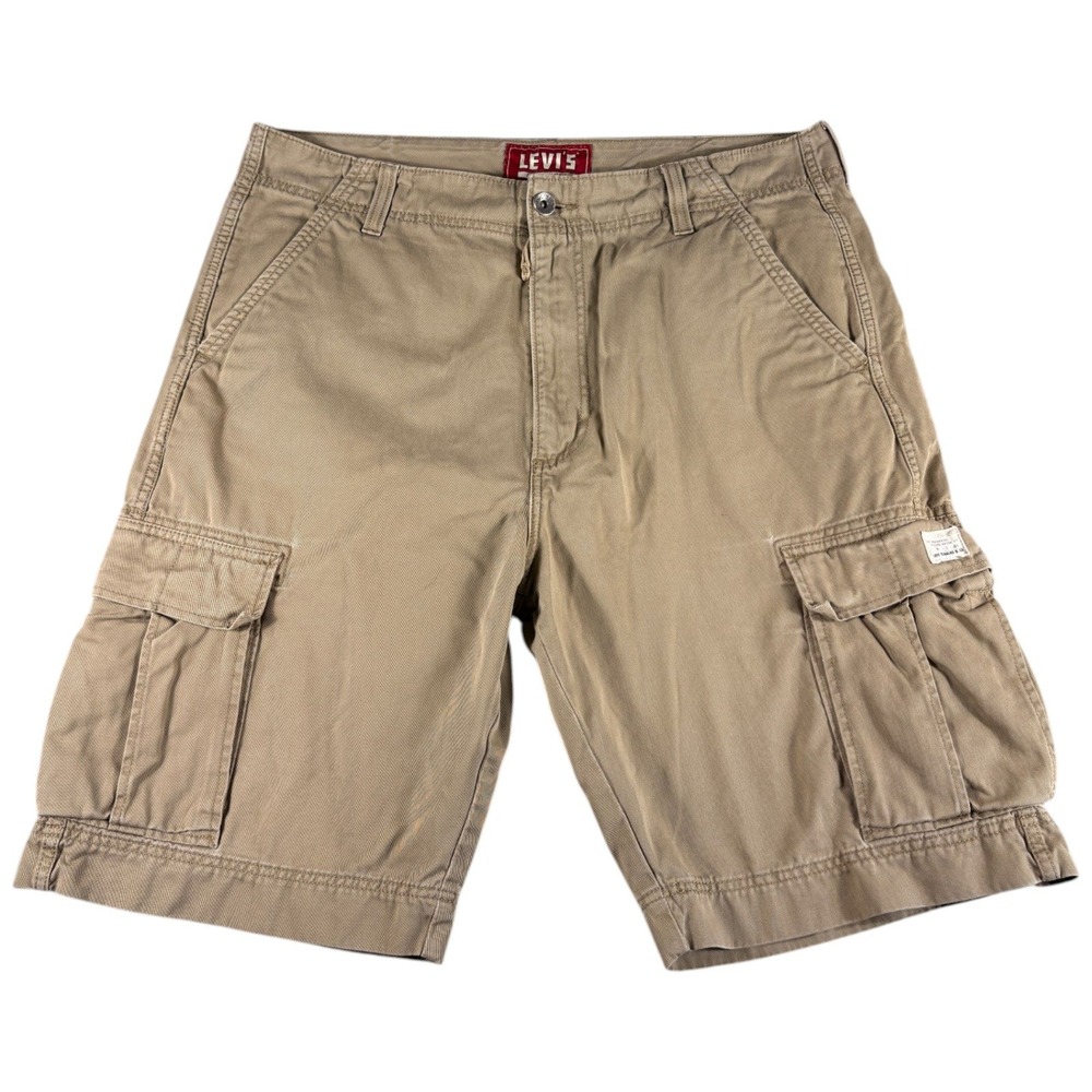 Levi's Cargo Shorts Men's 38 Tan Khaki Relaxed Durable Workwear Y2K Grunge